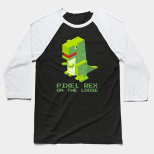 Dinosaur Pixel Rex Rampage - A Dino-mite Tee for Kids Baseball T-Shirt